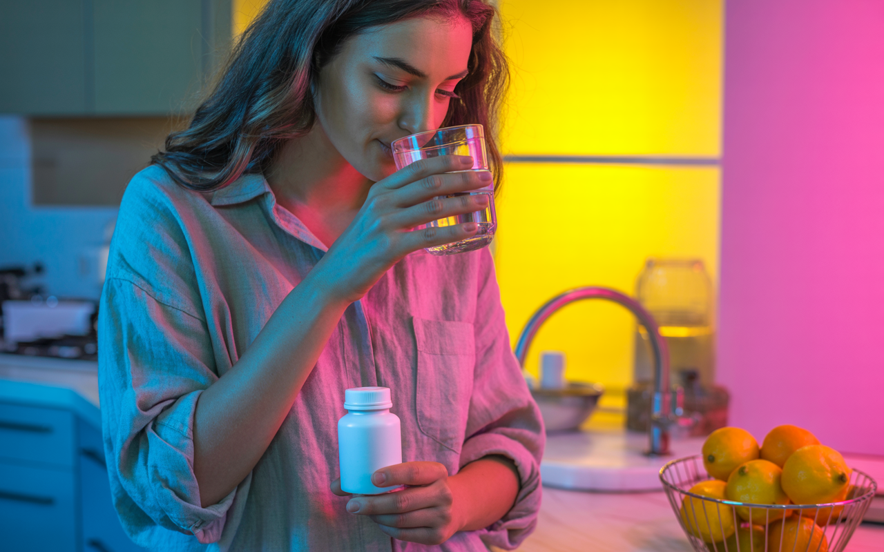 Person taking oral contraceptive