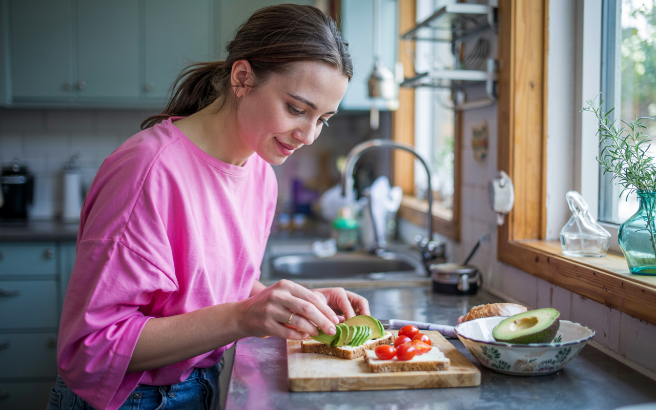 Person following guidance on healthy eating during their time on Mounjaro